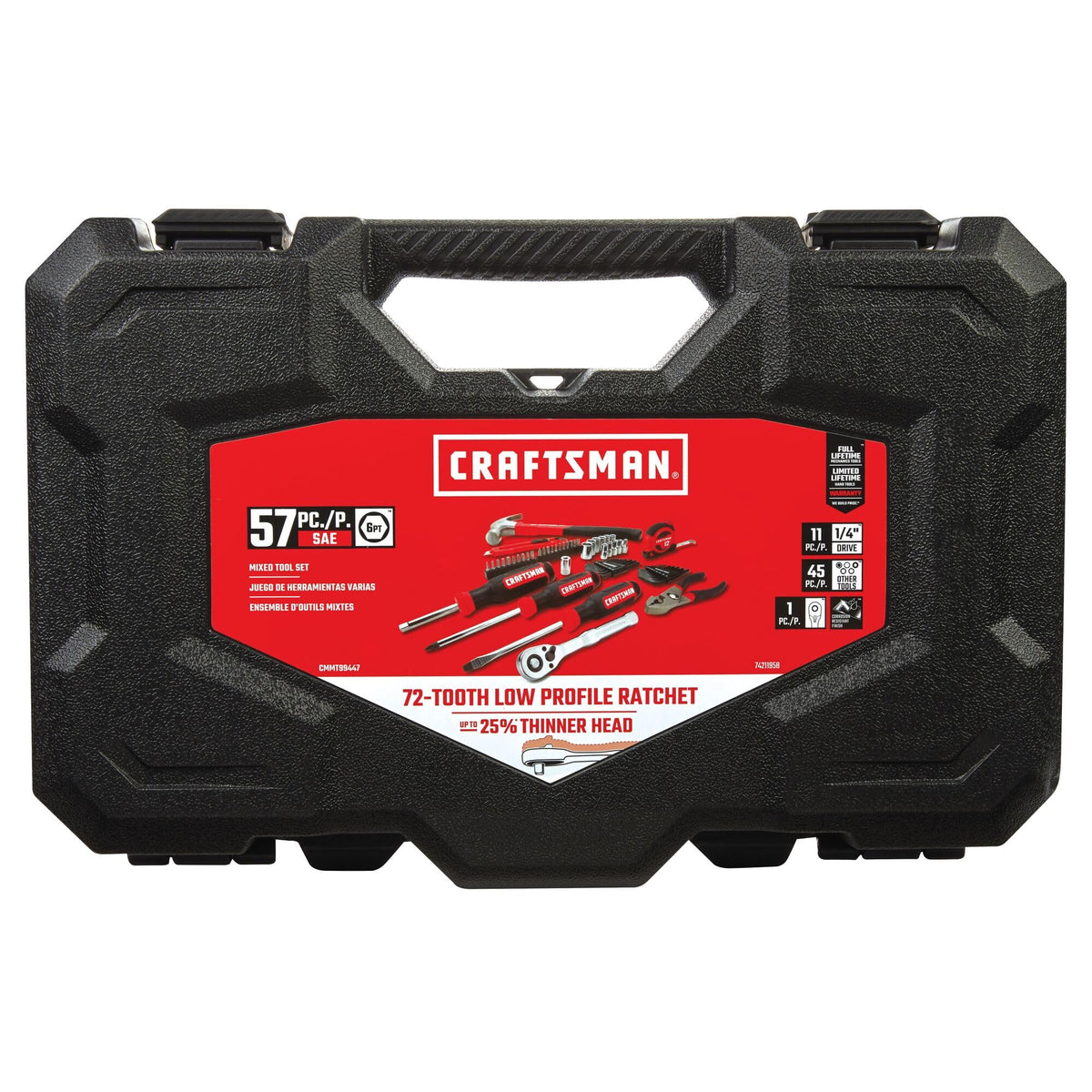 CRAFTSMAN 57 Piece Mechanics Tool Set Home Tool Set Sockets - CRAFTSMAN Official Imagery - 6