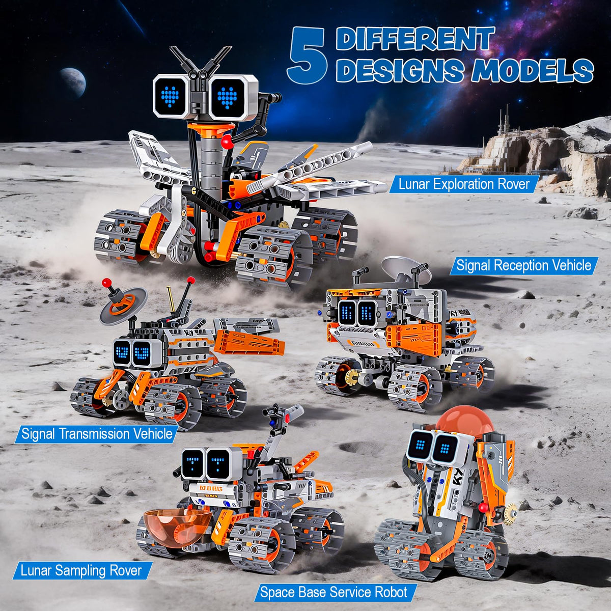 STEM Robot Building Kit for Kids 8 12 5 in 1 App RC Toy - Aptrbg Official Imagery - 4