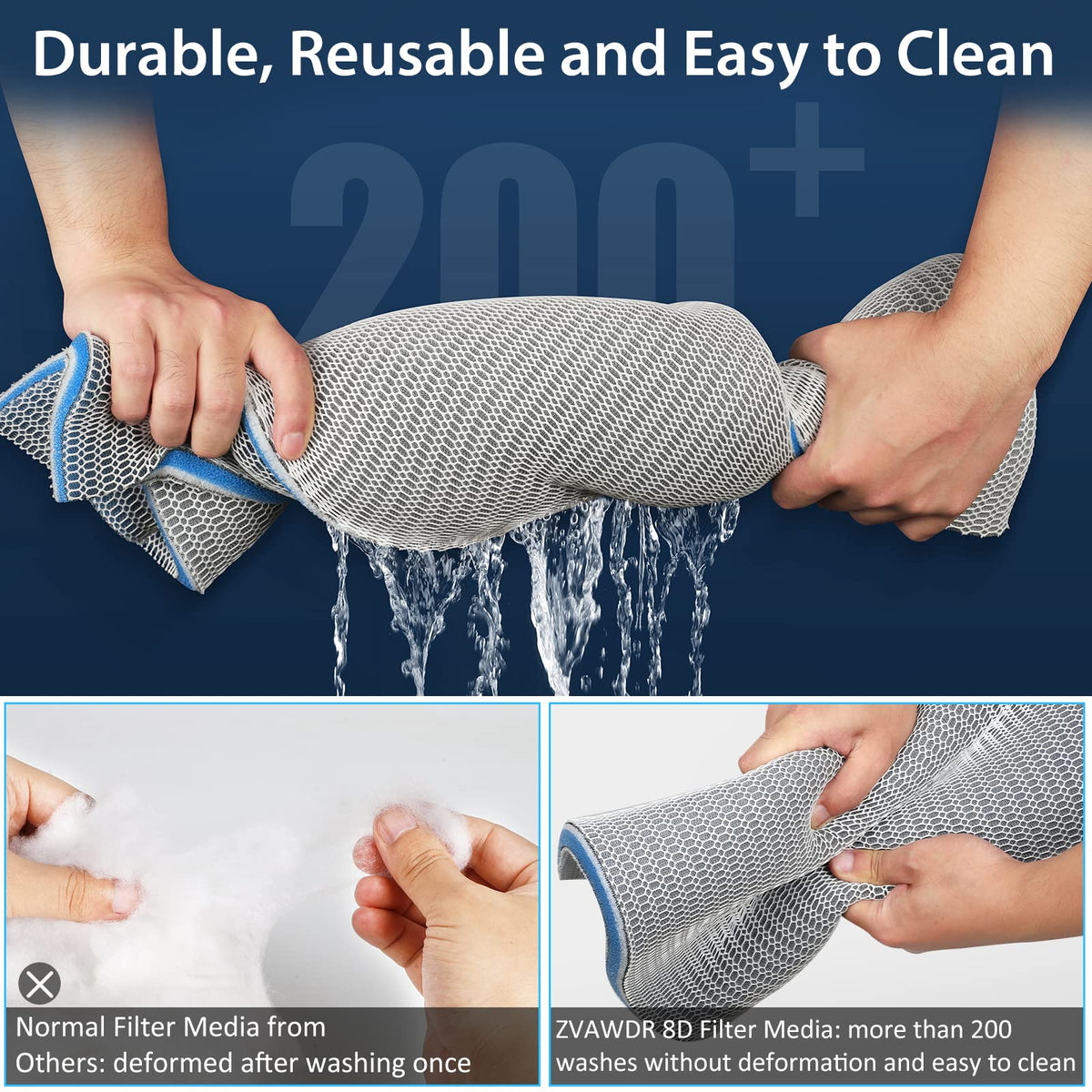 Aquarium Filter Media Upgraded 8 Layer Filter Sponge Pad for - ZVAWDR Official Imagery - 7