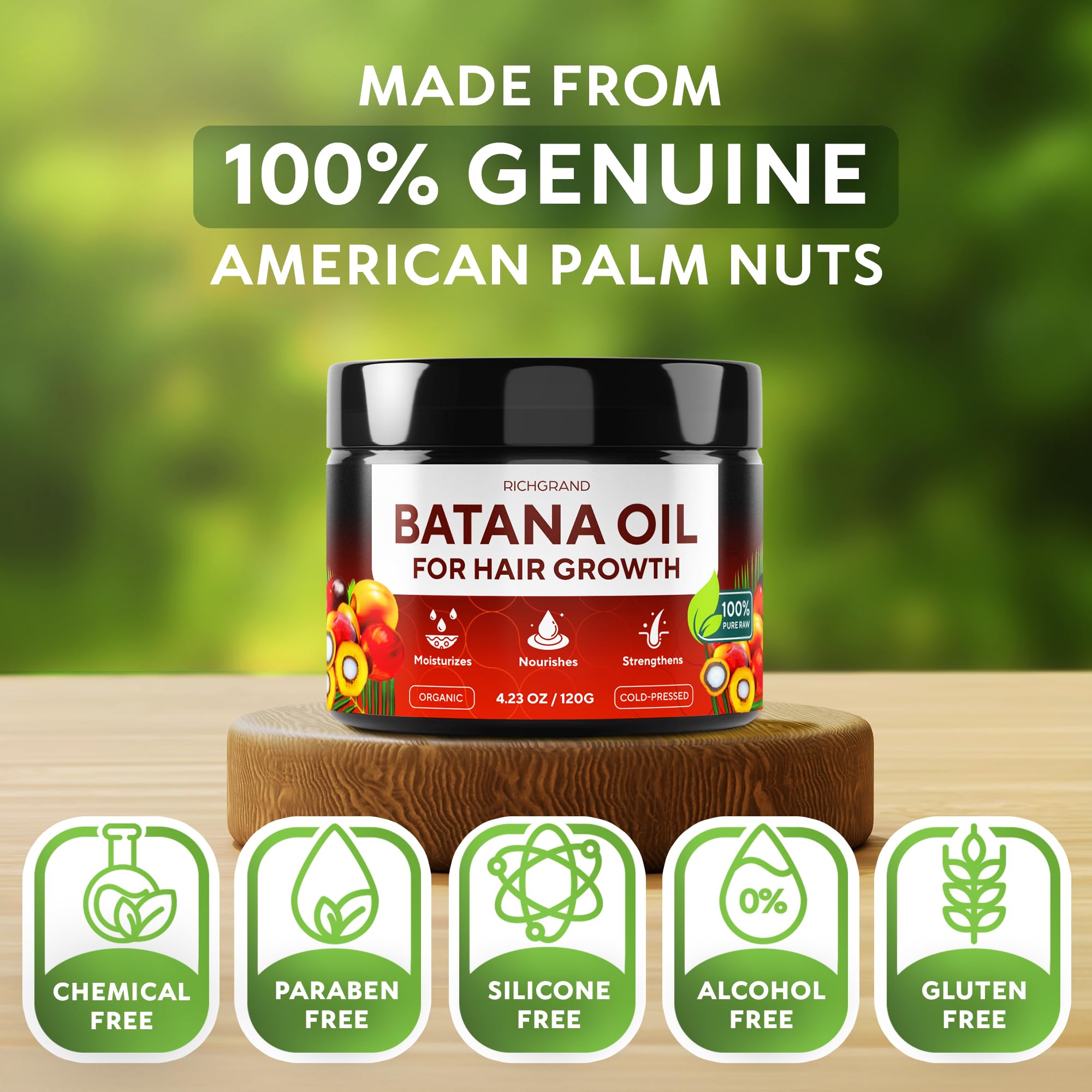 RICHGRAND Batana Oil for Hair Growth - 100% Raw & Organic Unrefined Batana Oi - RICHGRAND Official Product View 5