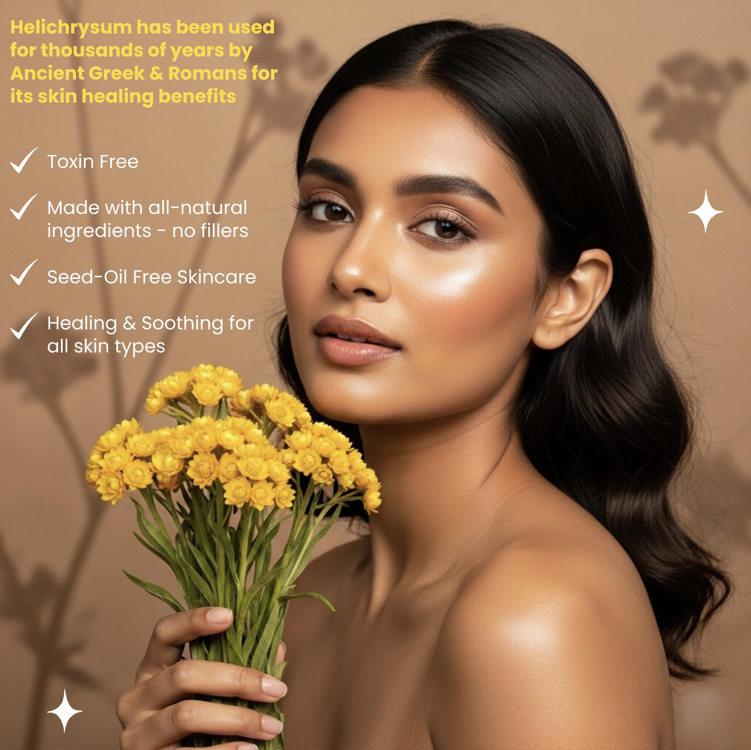 Beauty Glow Helichrysum Essential Oil for Skin Veins Bruises & Organic Jojoba - Beauty Glow Official Product View 3