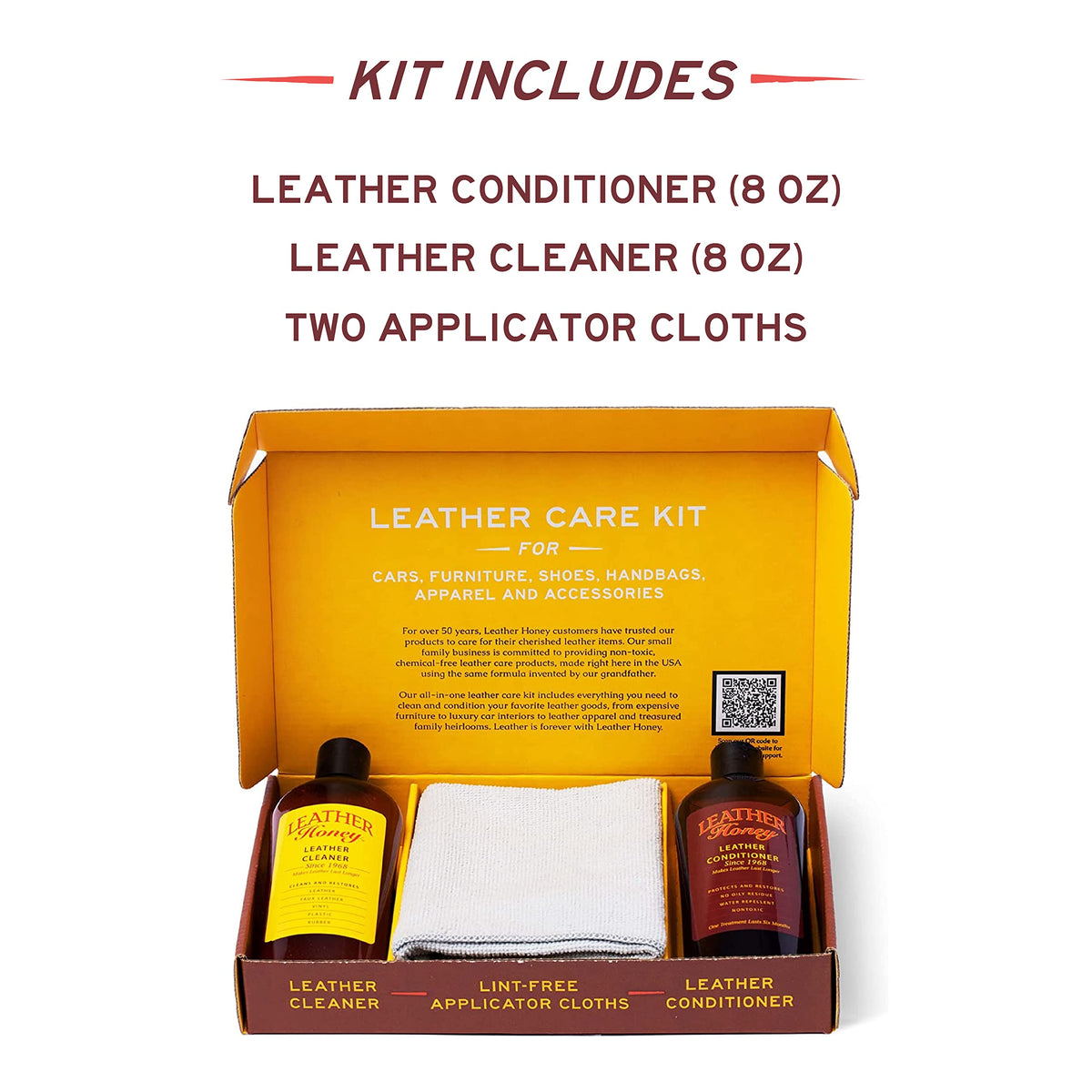 Leather Honey Complete Leather Care Kit Non Toxic Made in - Leather Honey Official Imagery - 4