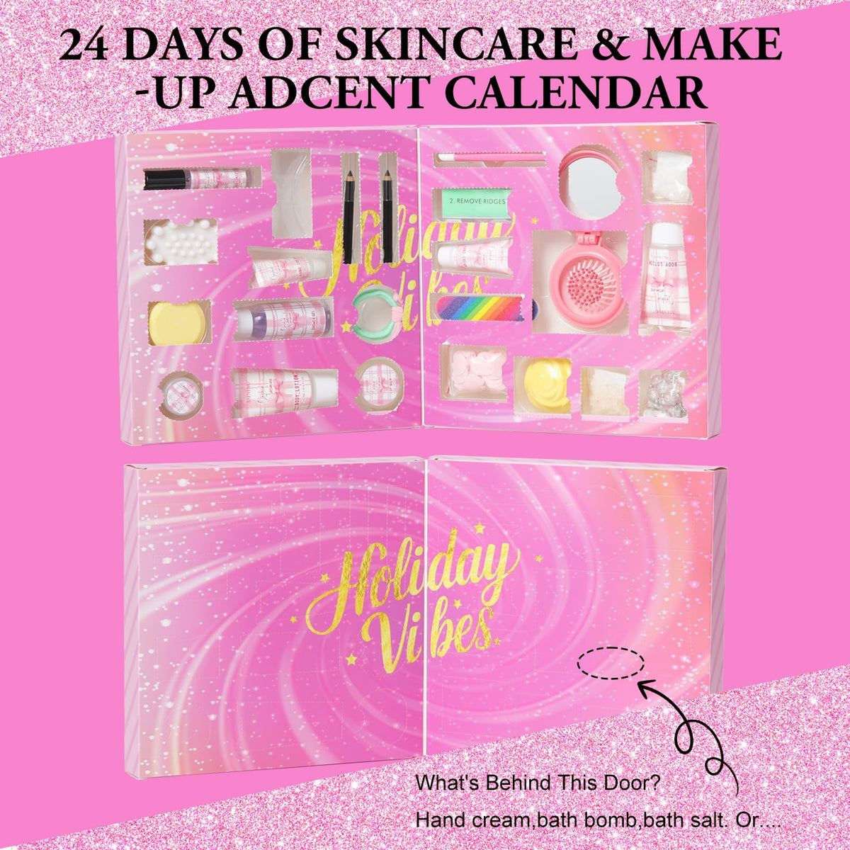 24 Day Beauty Care Advent Calendar Makeup Cosmetic Surprises - ASINING Official Imagery - 4