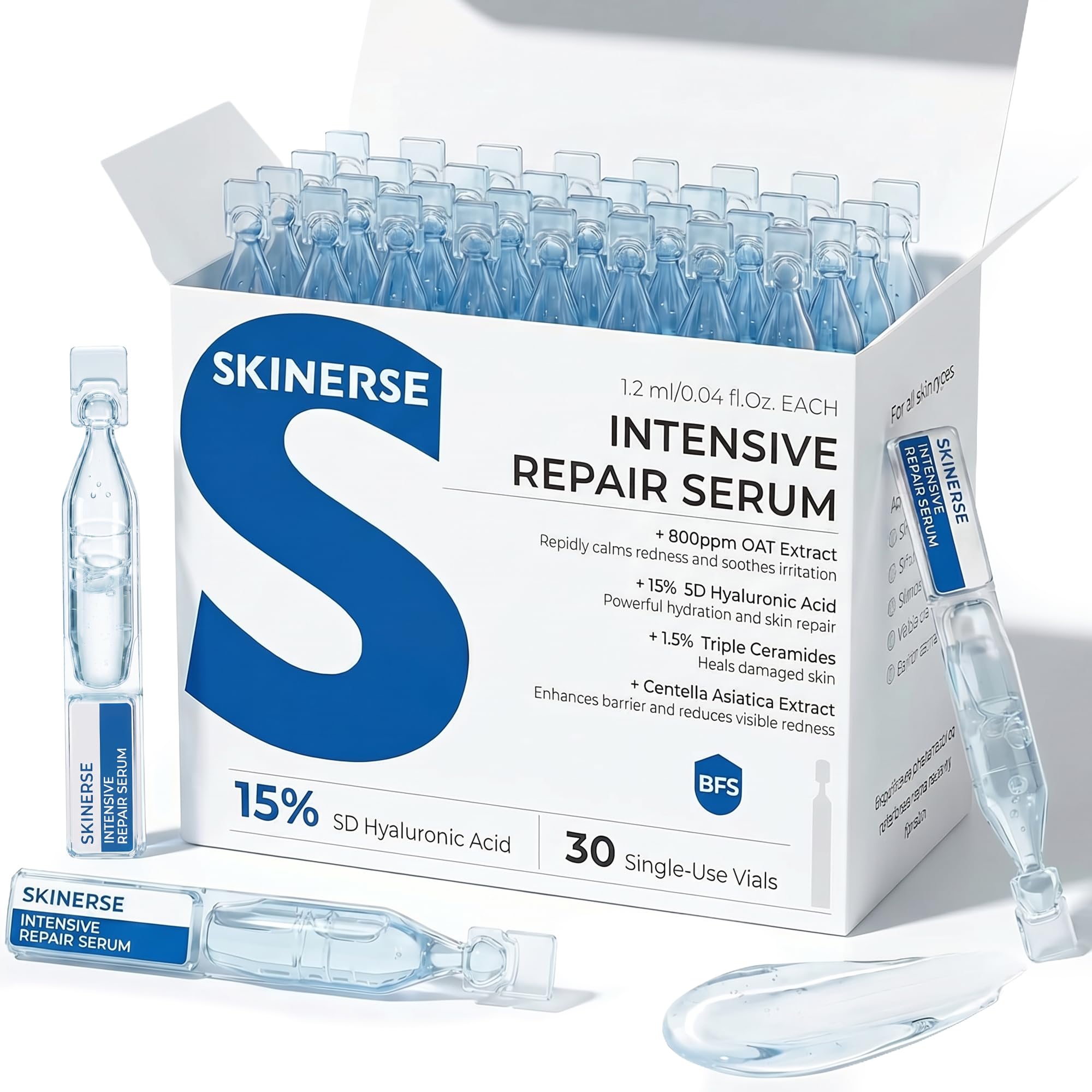 SKINERSE Intensive Repair Serum, 15%Hyaluronic Acid for Sensitive Skin Anti - SKINERSE Official Product View 2