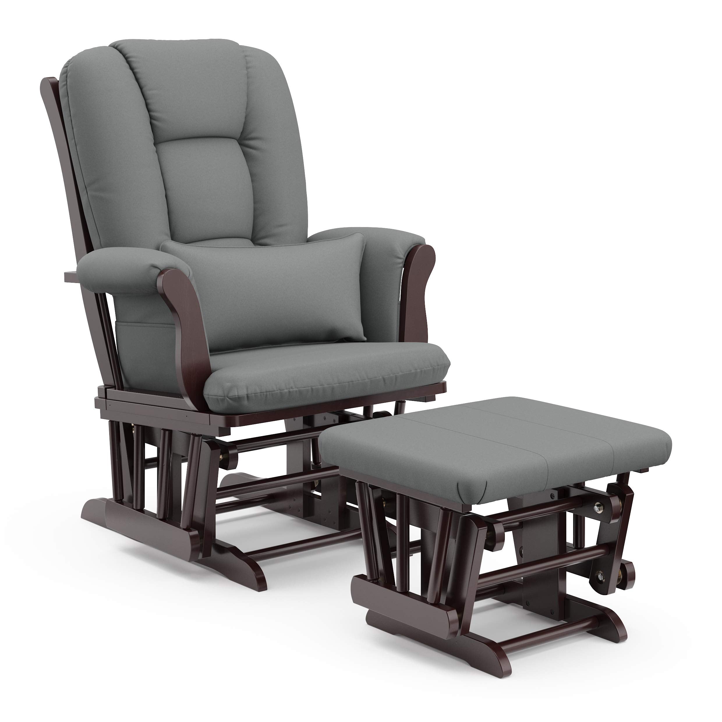 Storkcraft Tuscany Glider &amp; Ottoman and Lumbar Pillow, - Storkcraft