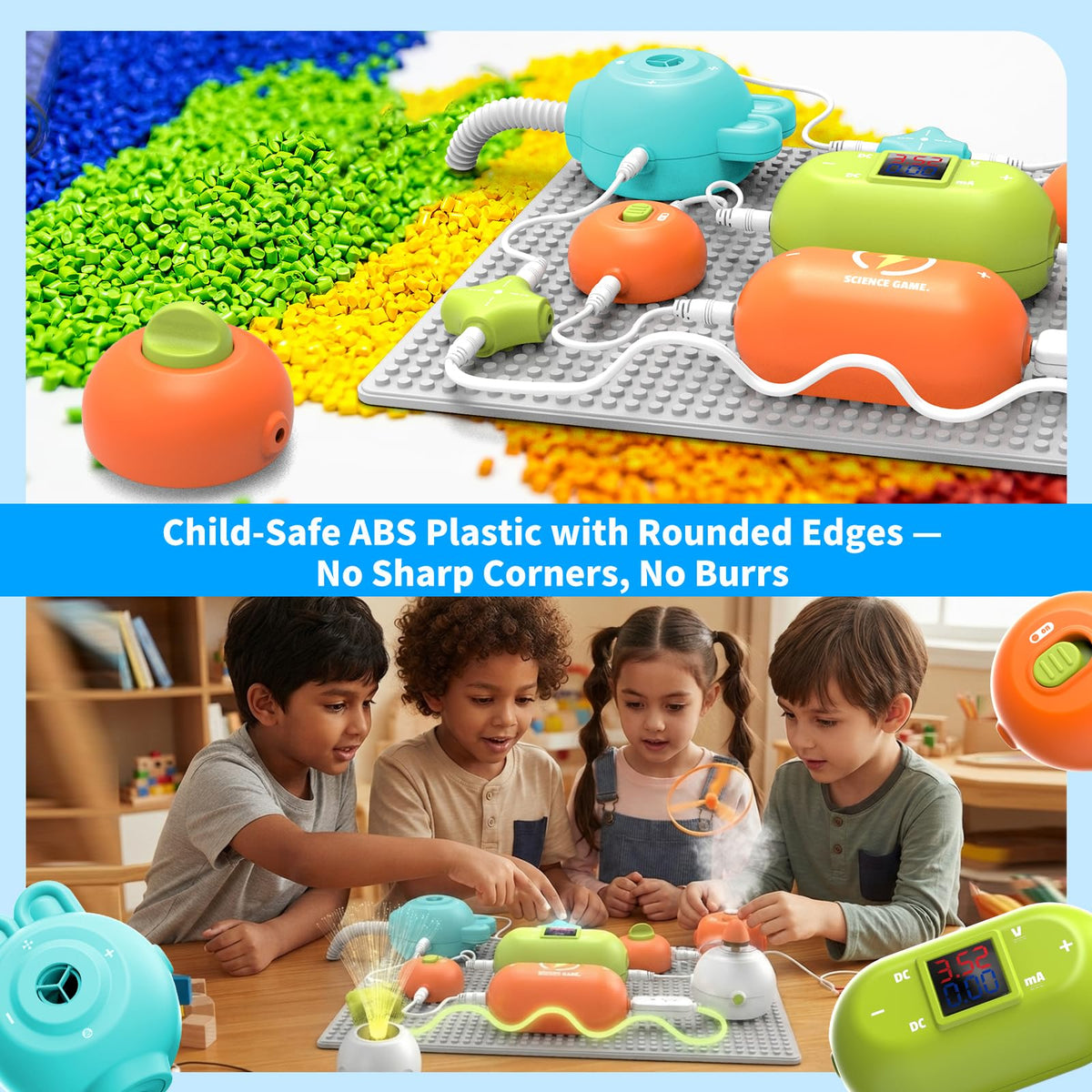 Kids Electronics Circuit Kit 31PCS 300 Projects - RISUNTOY Official Imagery - 8