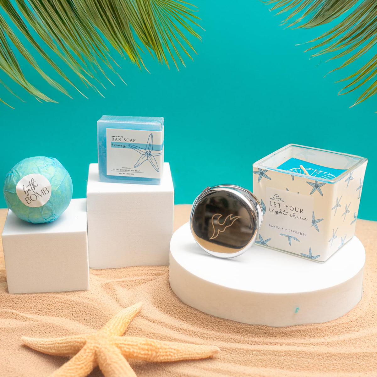 Beach Gifts for Women Self Care Gift Box 15pc - The Love Crate Co. Official Imagery - 7