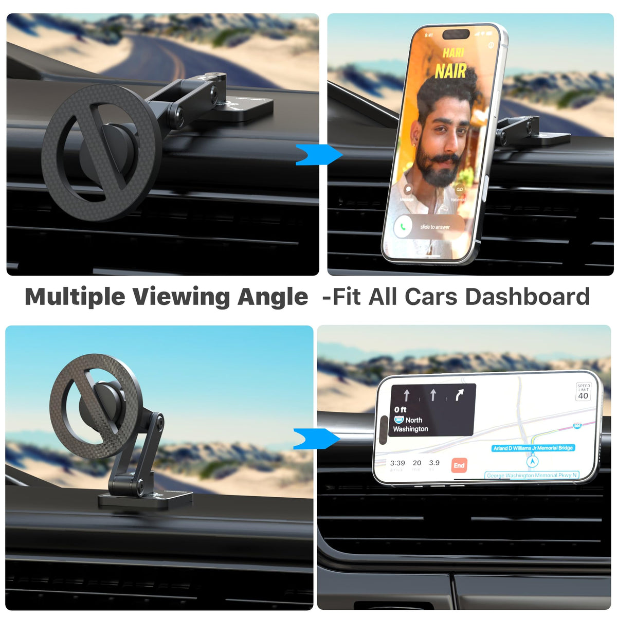Fits MagSafe Car Mount Magnetic Phone Holder for Dashboard - VMEI Official Imagery - 6