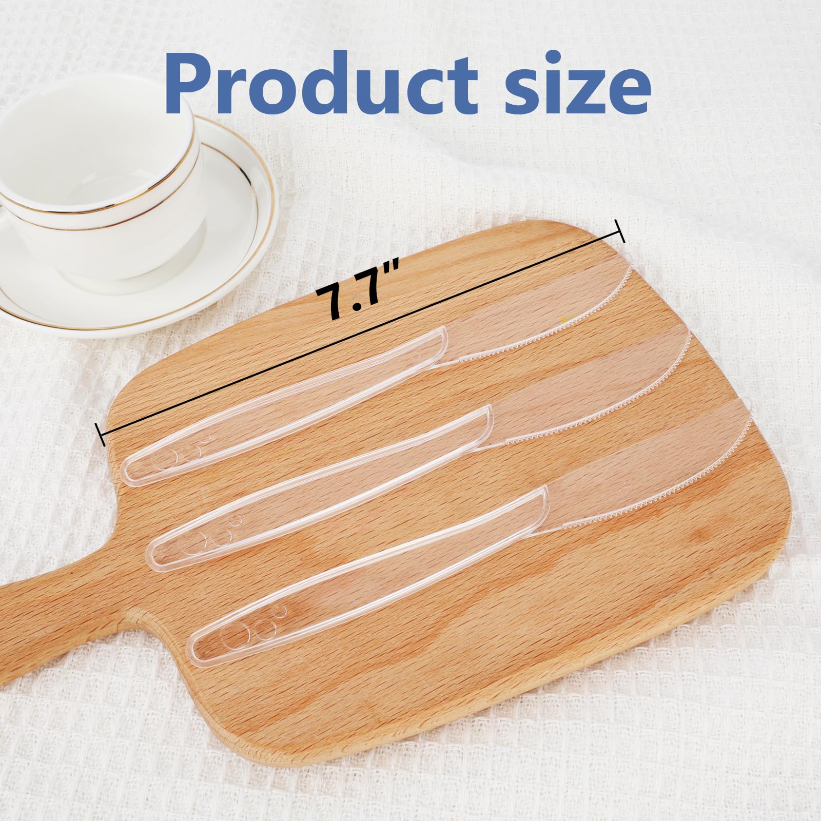 SACATR 100 Count Heavy Duty Plastic Knives Disposable - SACATR Official Product View 3