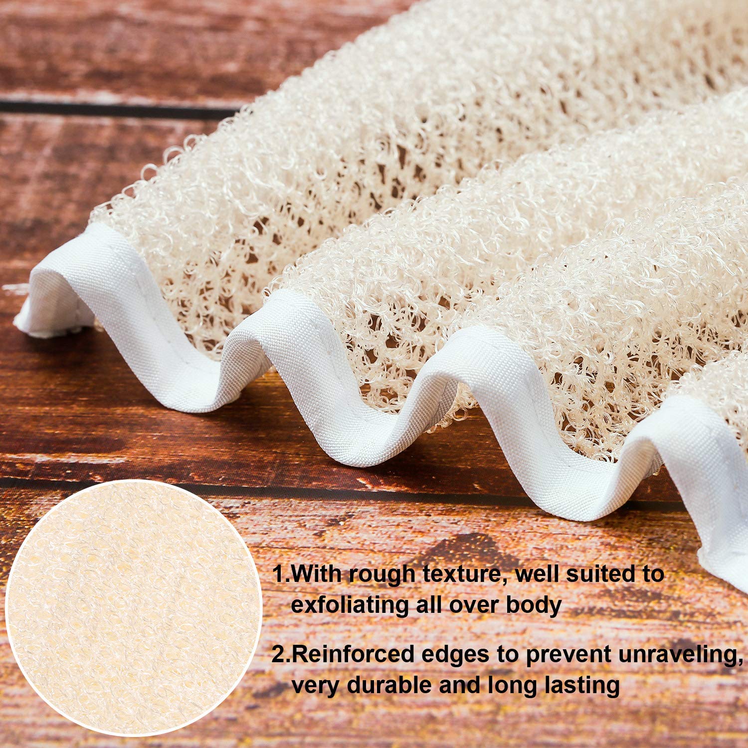 Tatuo 15 Packs Exfoliating Wash Cloths Face Body, Dual Sided, White Edge - Tatuo Official Product View 4