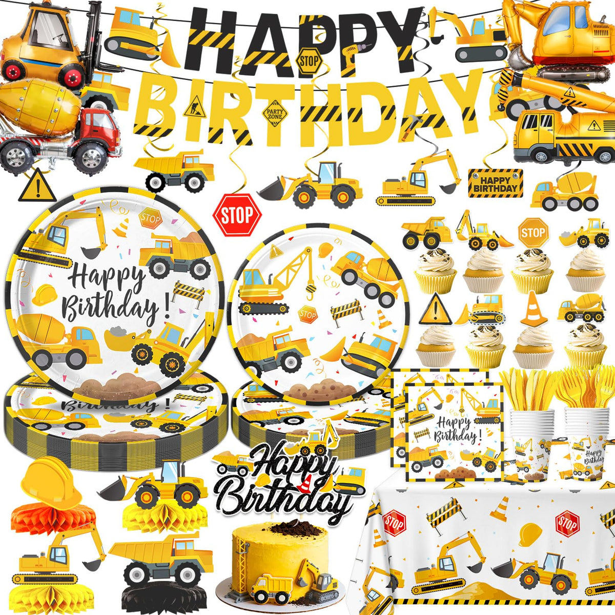 Construction Birthday Party Supplies - Oigco Official Imagery - 1