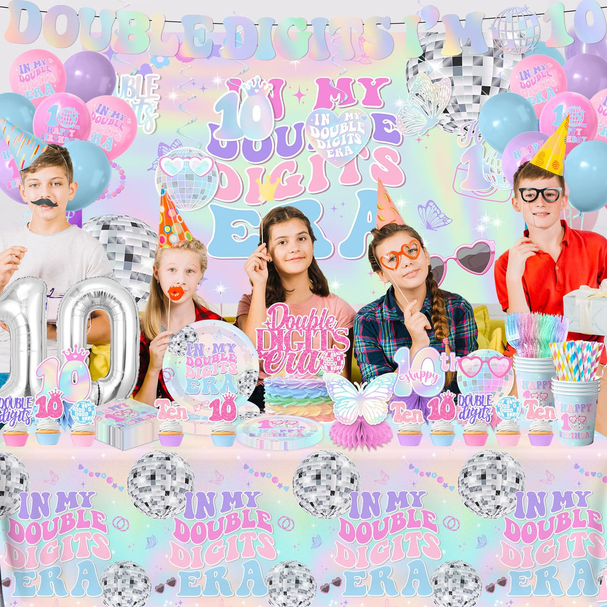 10th Birthday Decorations for Girl 198pcs In My Double - Gexlaju Official Imagery - 4