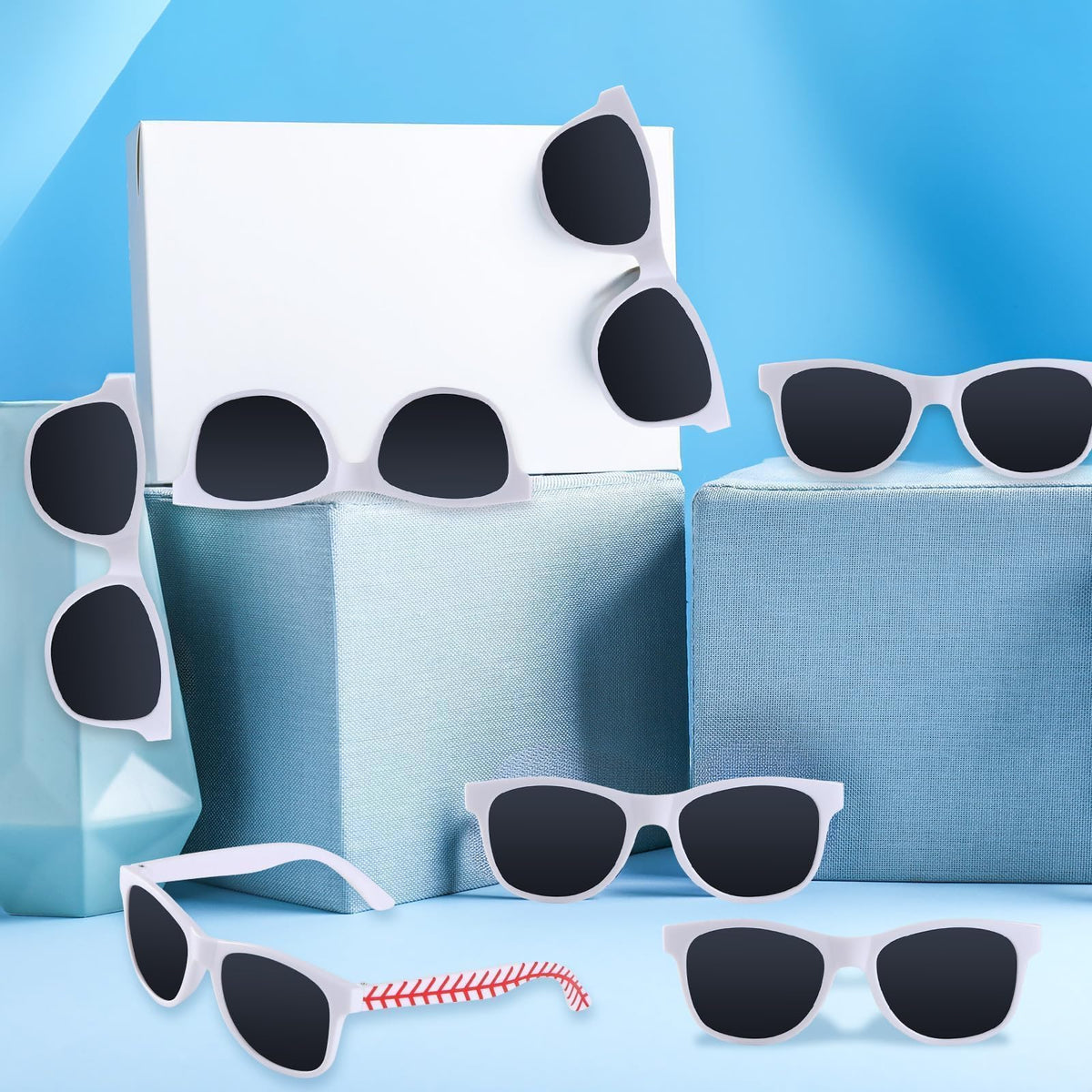 16 Pack Baseball Sunglasses Red White Sunglasses Bulk for - CHUNNIN Official Imagery - 6