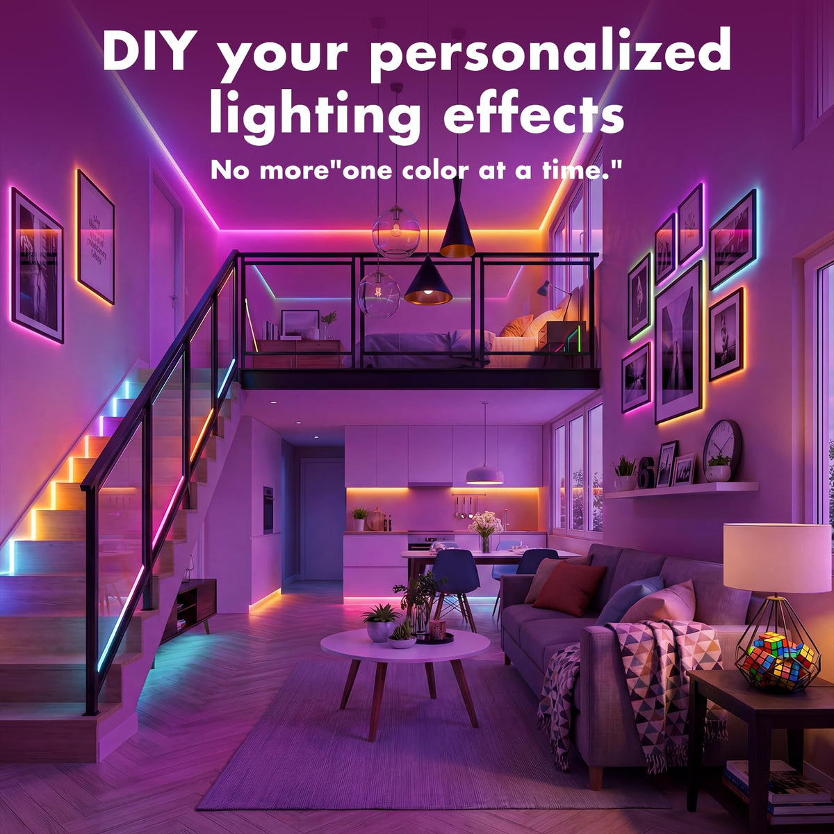 LED Lights for Bedroom 50FT IC RGB LED Strip Lights Smart - ERBTY Official Imagery - 3