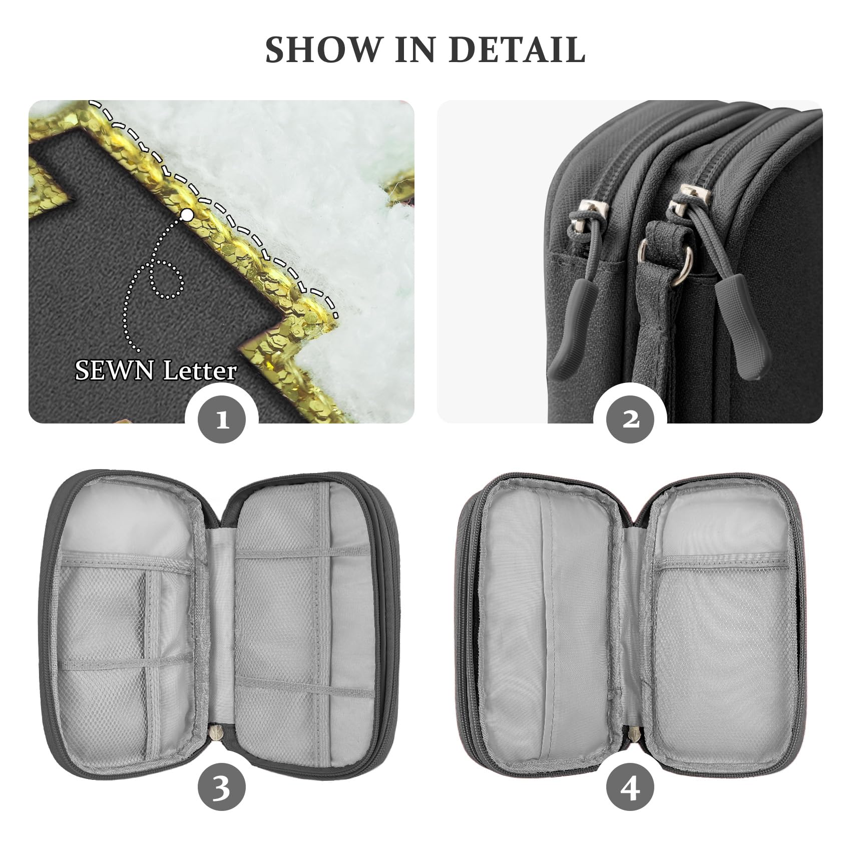 COSHAYSOO Small TECH Pouch Electronics Organizer Travel Bag Personaliz - View 3