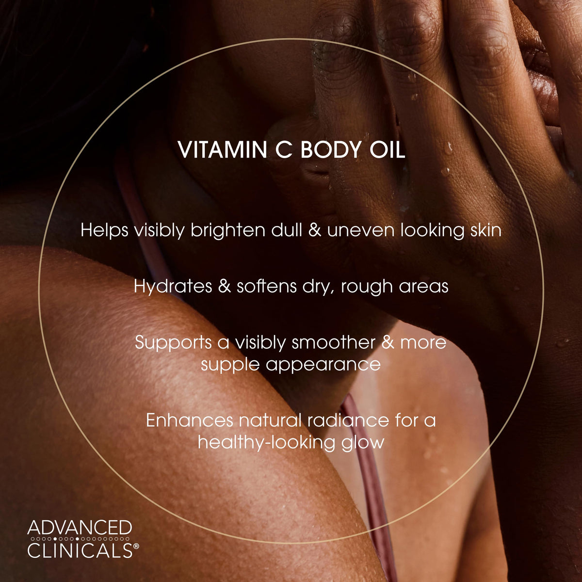 Advanced Clinicals Vitamin C Brightening Body Oil For Women - Advanced Clinicals Official Imagery - 5