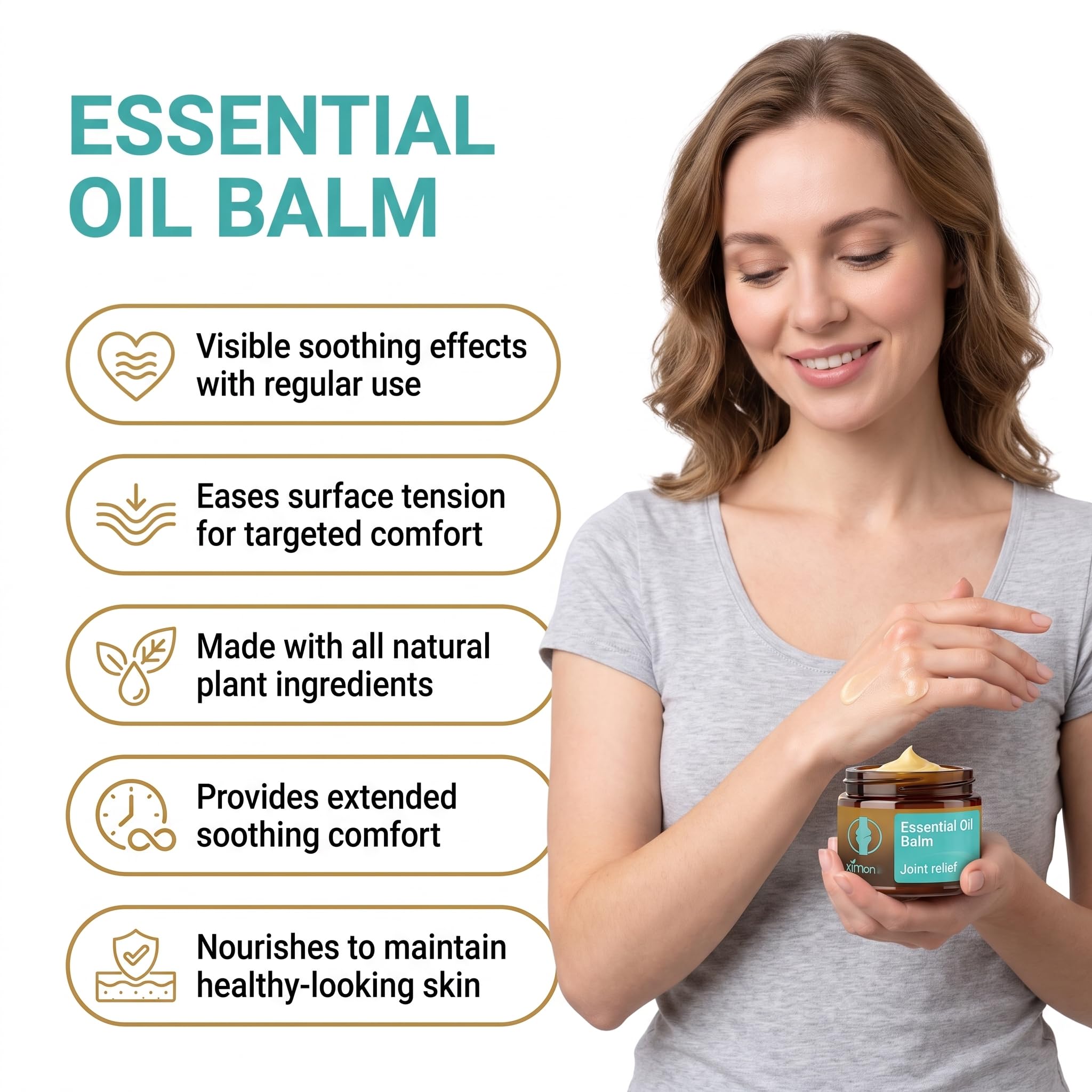 Frankincense Essential Oil Balm, Support Relief Muscle Joint Discomfort