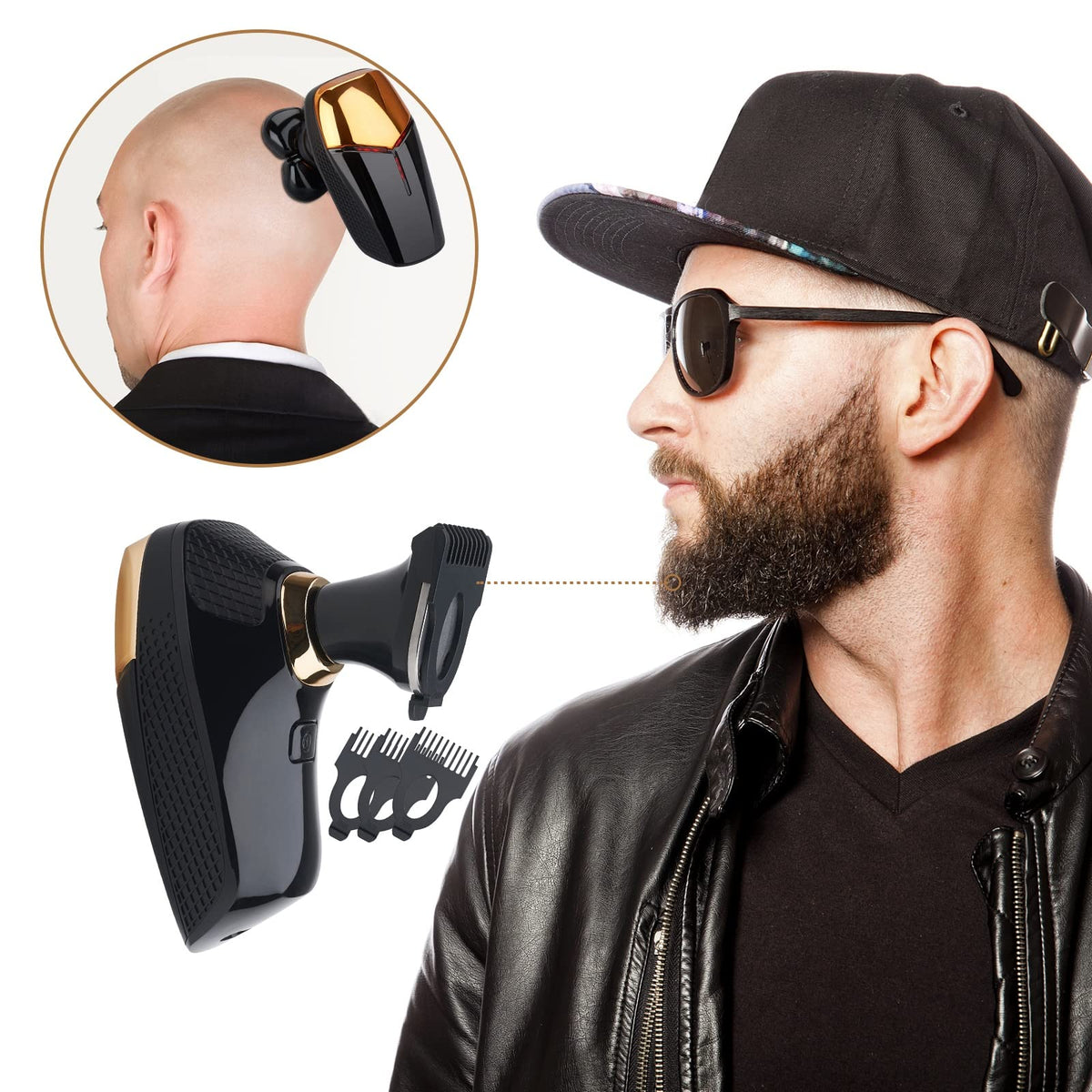 4 in 1 Electric Head Shaver Set - HONTEC Official Imagery - 3