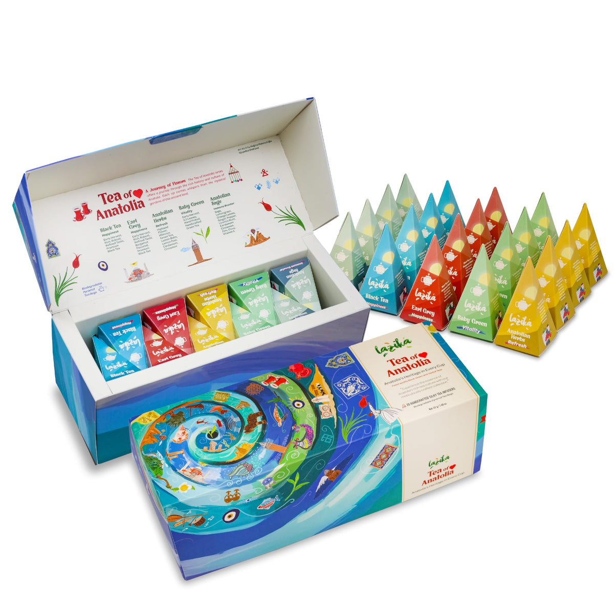 Lazika Tea Sampler with Premium Presentation Box 20 Counts 4 - LAZİKA Official Imagery - 2