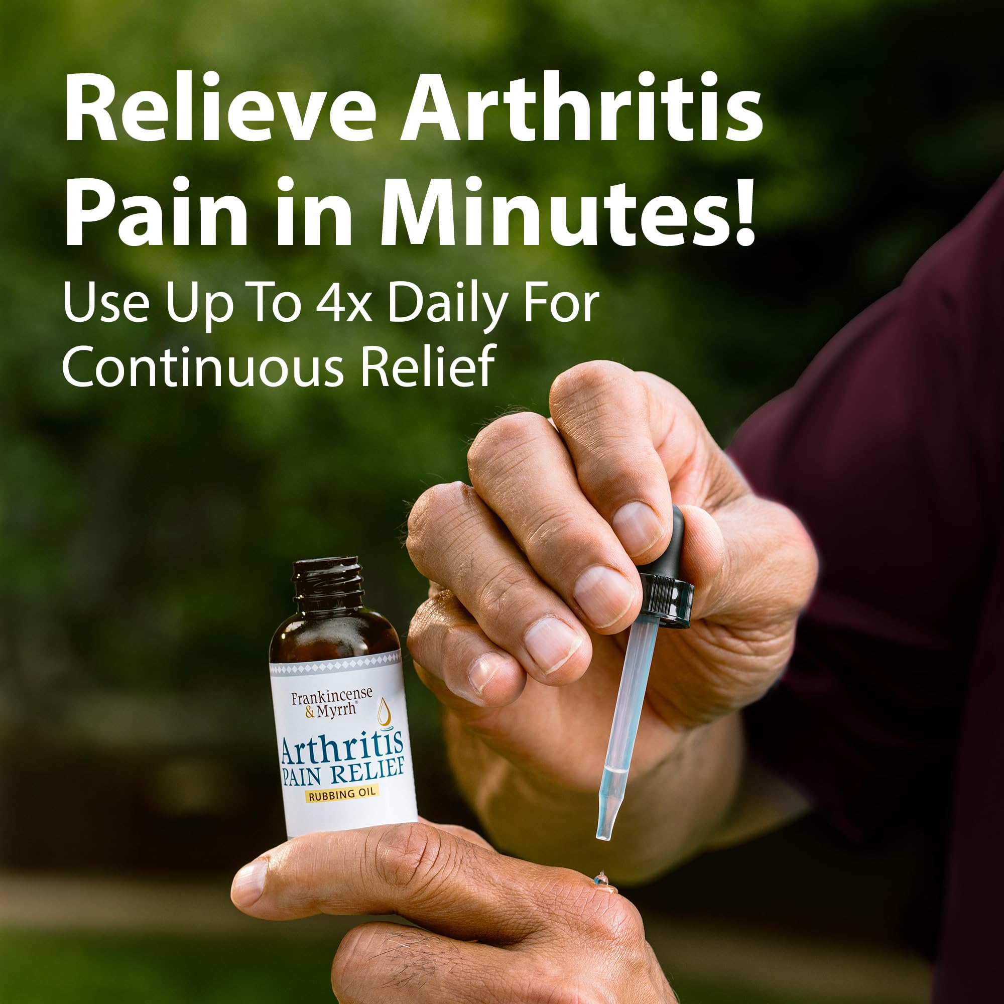 Frankincense & Myrrh Arthritis Pain Relief Rubbing Oil, Dr Recommended 2 oz