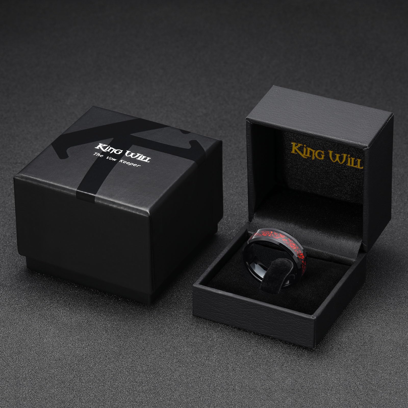King Will Dragon Tungsten Wedding Band Ring 8mm Men