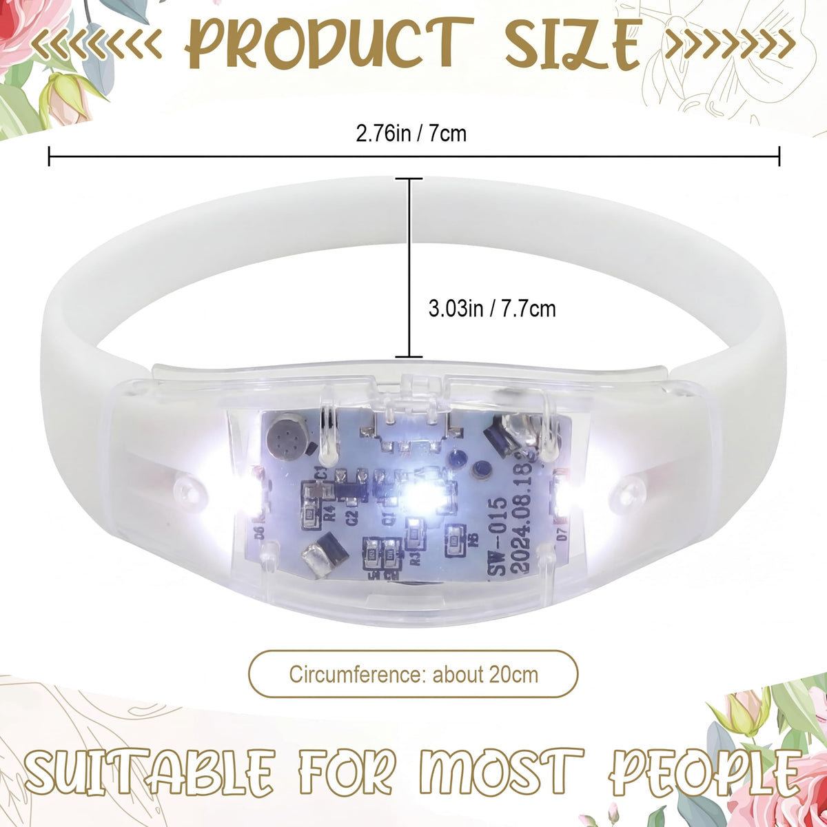 JellyArch 12 Pcs Glow Bracelets LED Sound Activated Flashing - JellyArch Official Imagery - 4