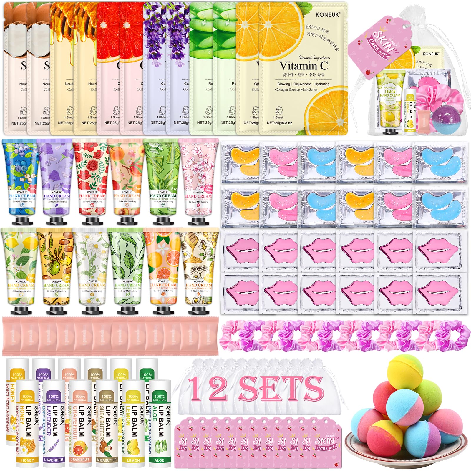 120 PCS Spa Party Supplies for Women, Spa Birthday Sleepover - Product Imagery