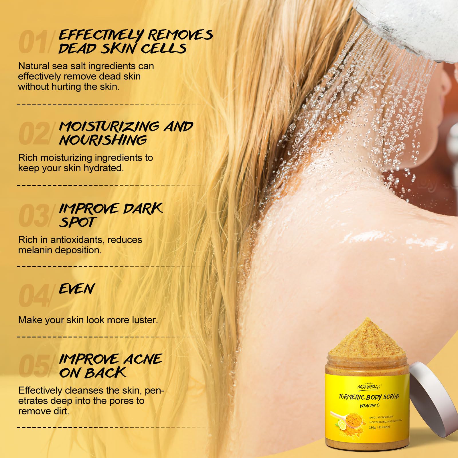 POP MODERN.C Turmeric & Vitamin C Body Scrub 10 oz