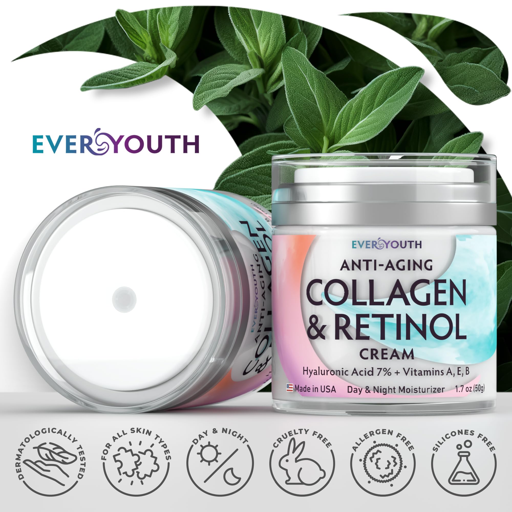 Collagen Cream for Face Neck D collet Anti Aging Facial - EVERYOUTH Official Imagery - 8
