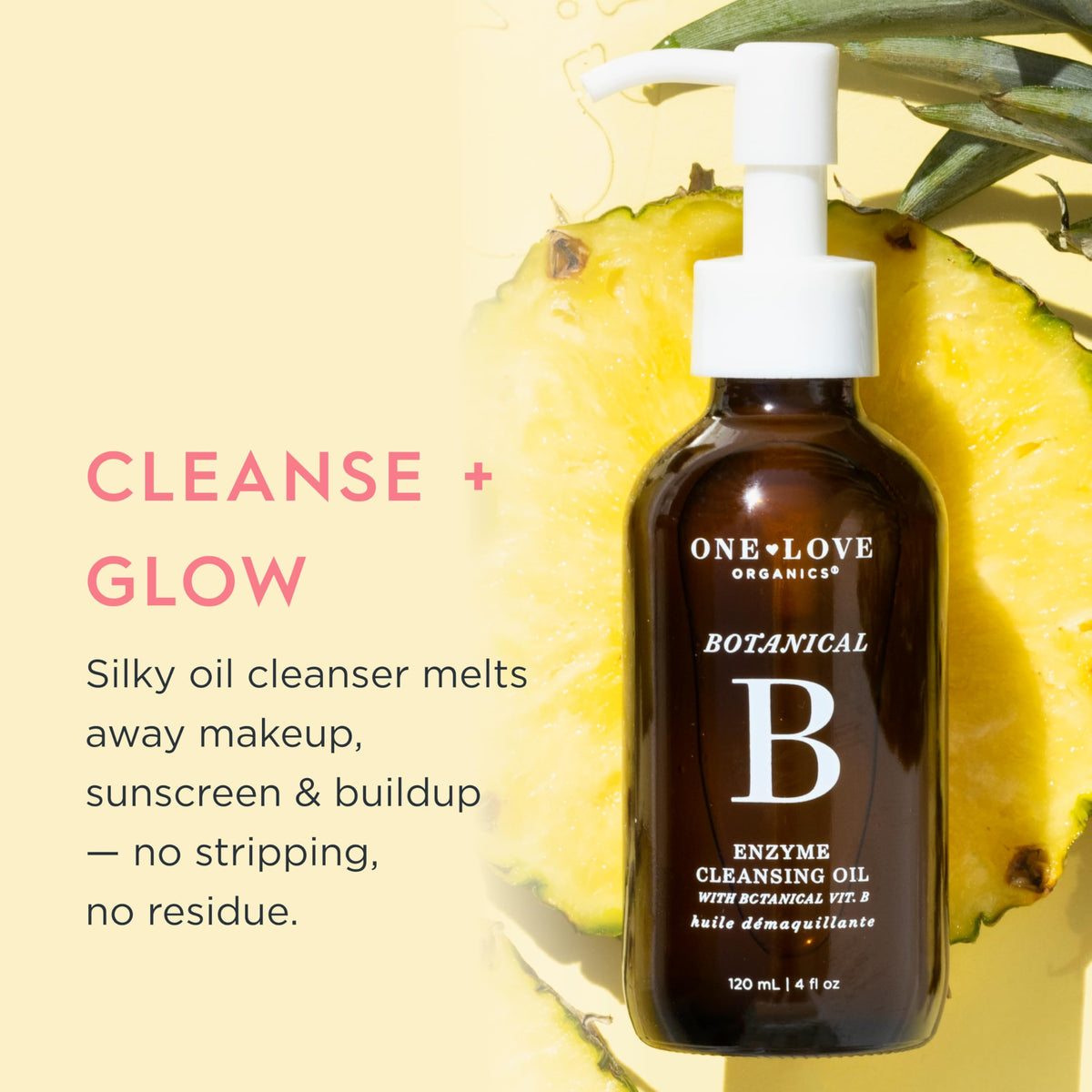 One Love Organics Botanical B Enzyme Cleansing Oil Hydrating - One Love Organics Official Imagery - 3