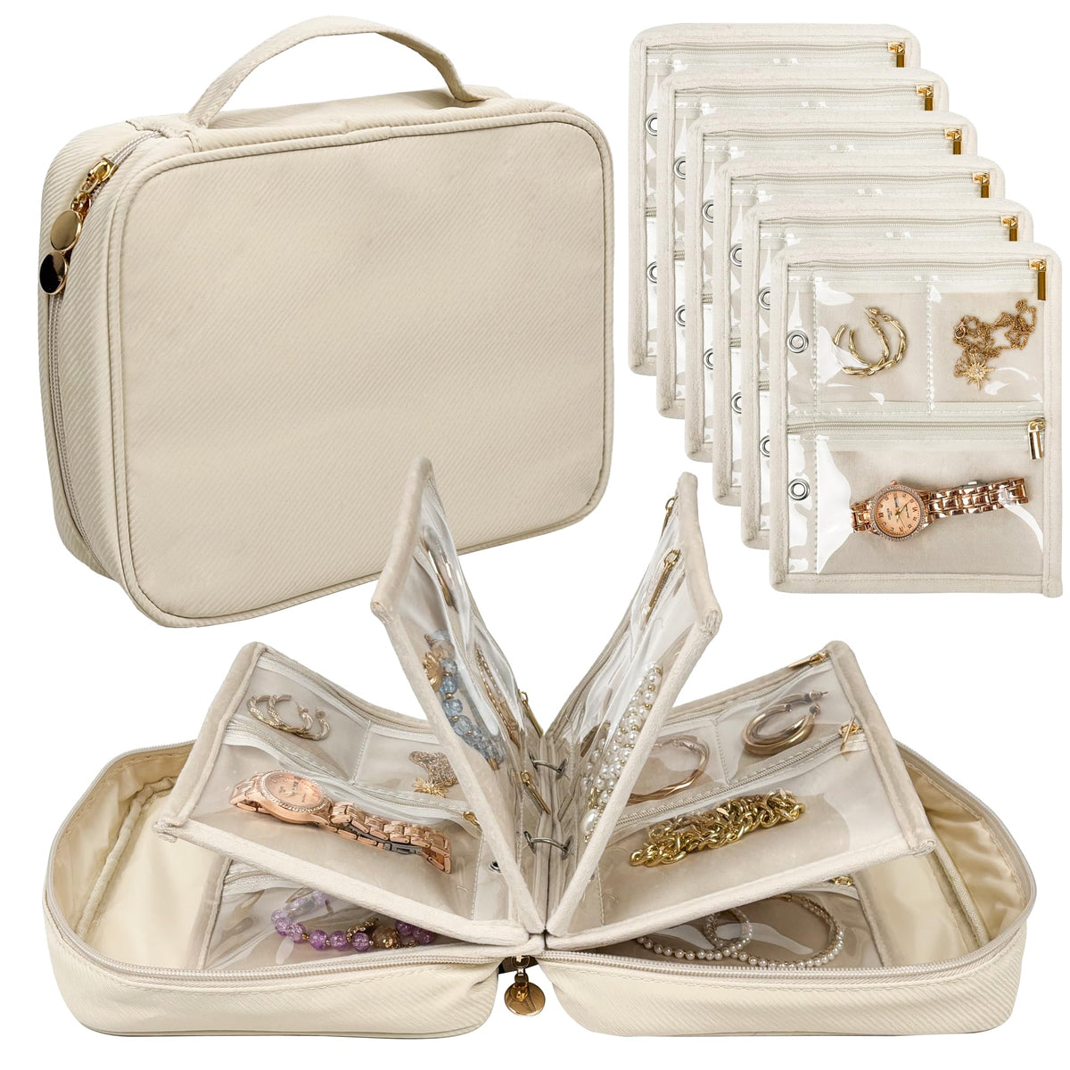 Travel Jewelry Organizer Case Jewelry Bags Jewelry Storage - LingLingo Official Imagery - 1