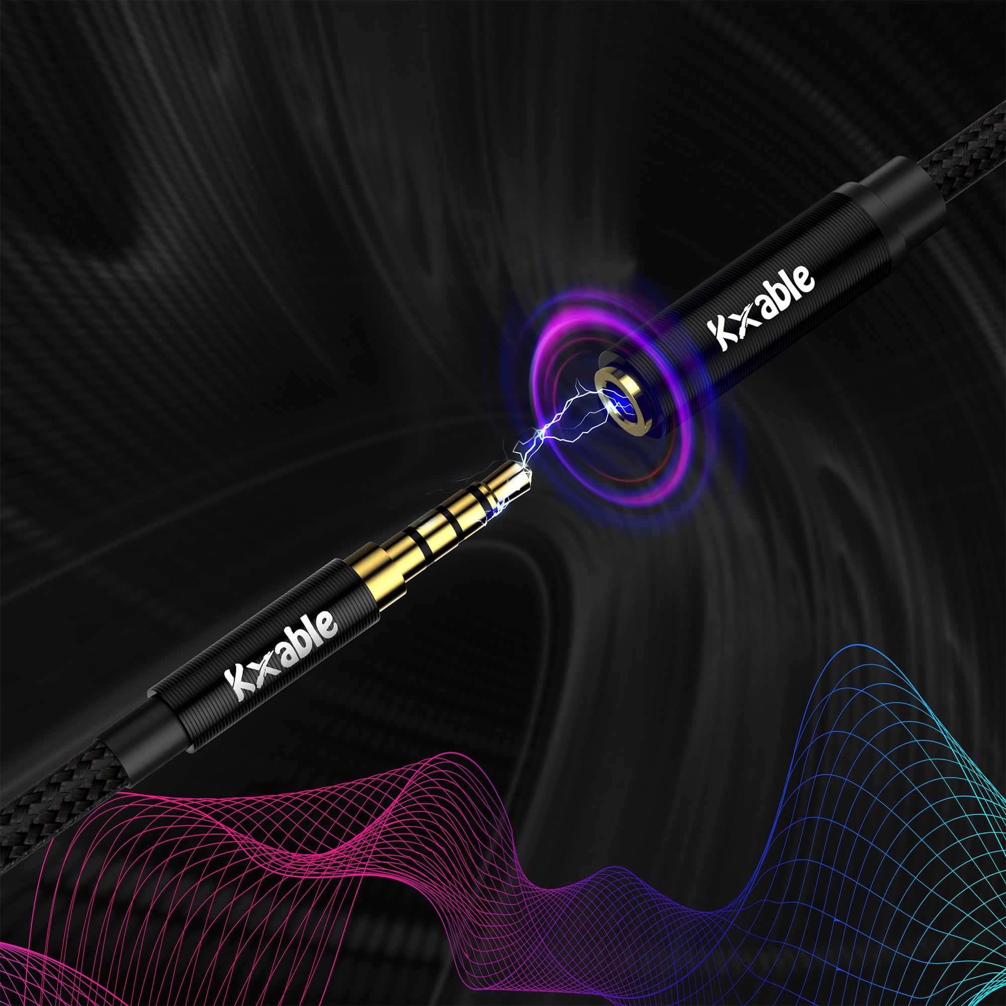 Kxable 3.5mm Headphone Extension Cable 20FT, 4 Pole TRRS 1/8 inch by Kxable - Angle View 5