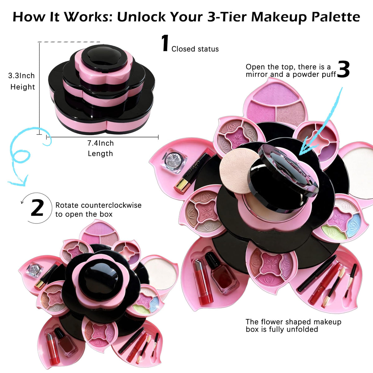 Flower Makeup Kit for Girls - SGRAMSTORG Official Imagery - 4