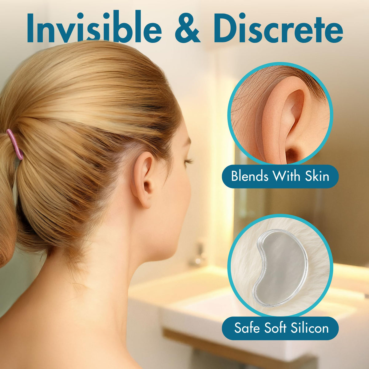 Reusable Cosmetic Ear Corrector glue Kit 8pcs Silicone Ear - 10 TO 6 PICKS Official Product Imagery - 6