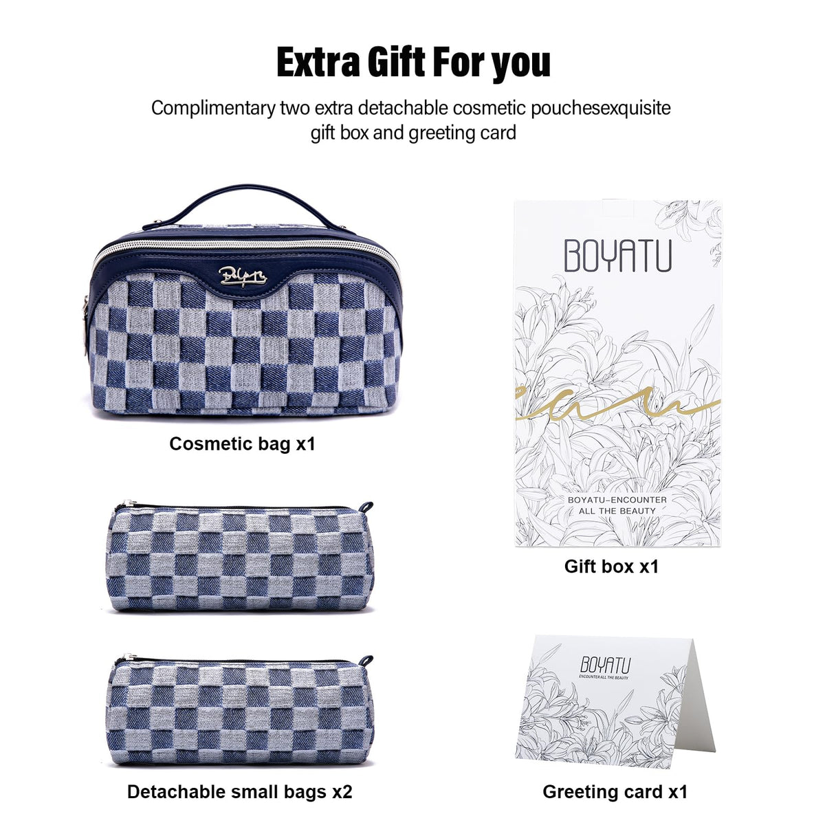 BOYATU Travel Makeup Bag Cosmetic Bags for Women 3 Piece - BOYATU Official Imagery - 7