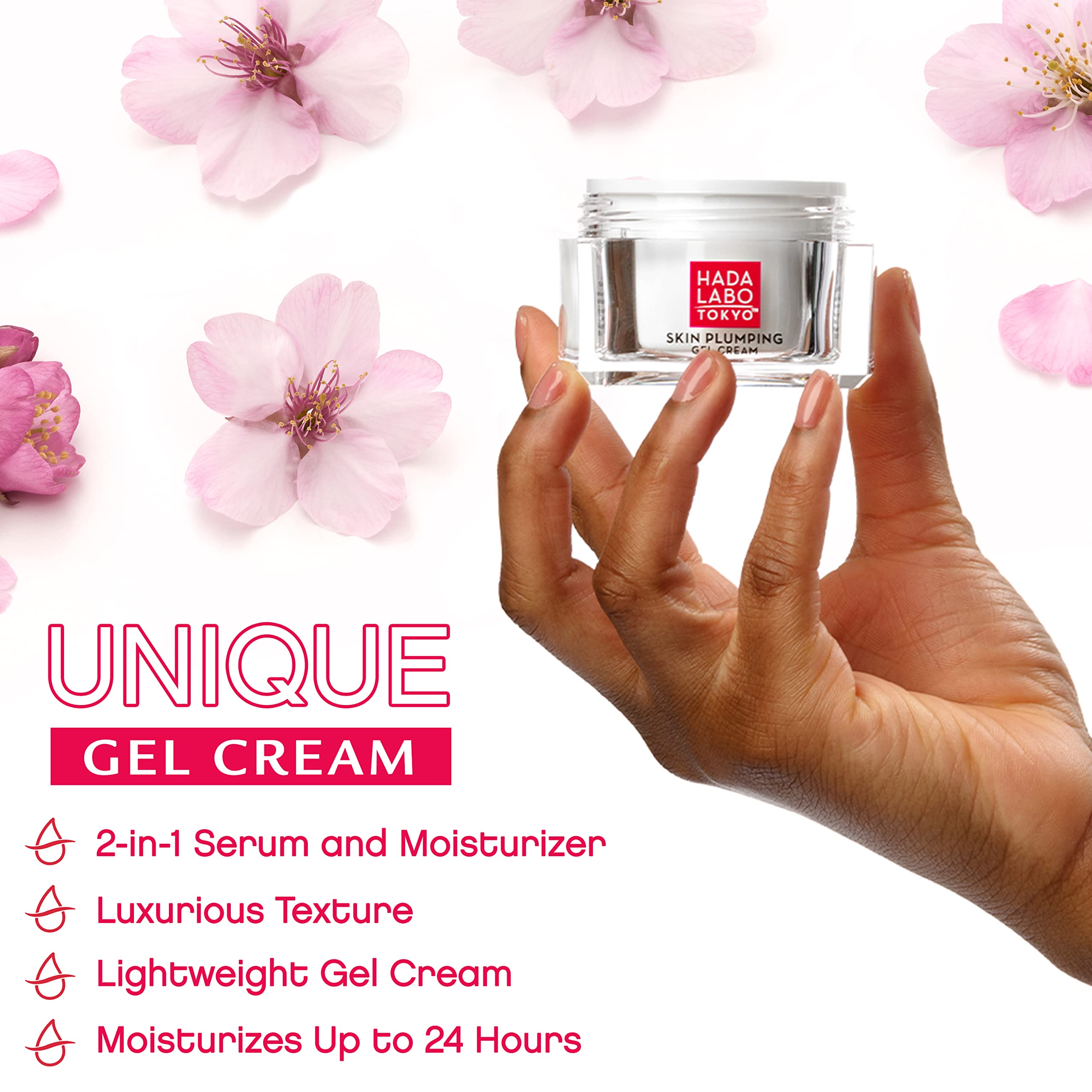 Hada Labo Tokyo Plumping Gel Cream, Facial Moisturizer, Clinically Proven to - Hada Labo Tokyo Official Product View 4
