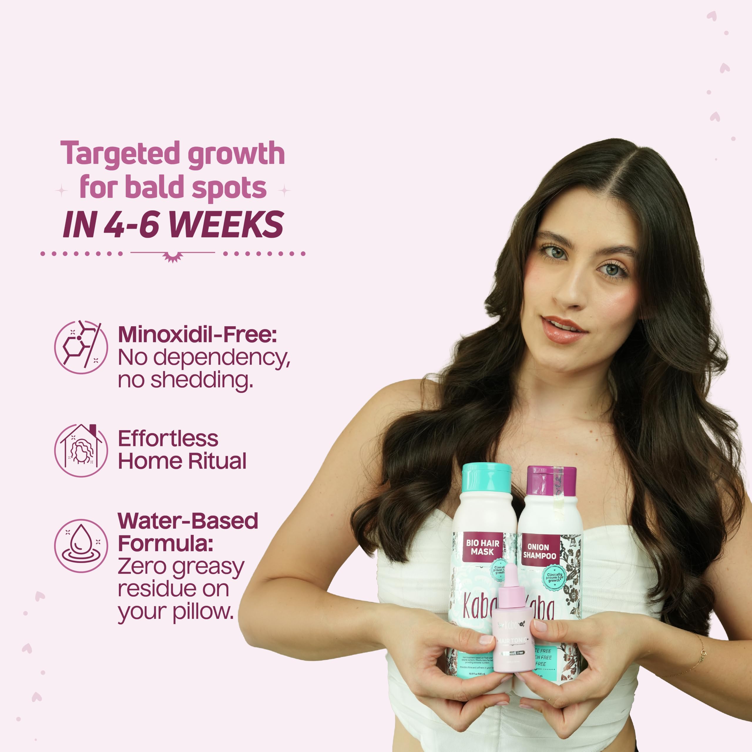 Kaba Hair Growth Kit – Onion Shampoo, Mask & Tonic by D'Luchi