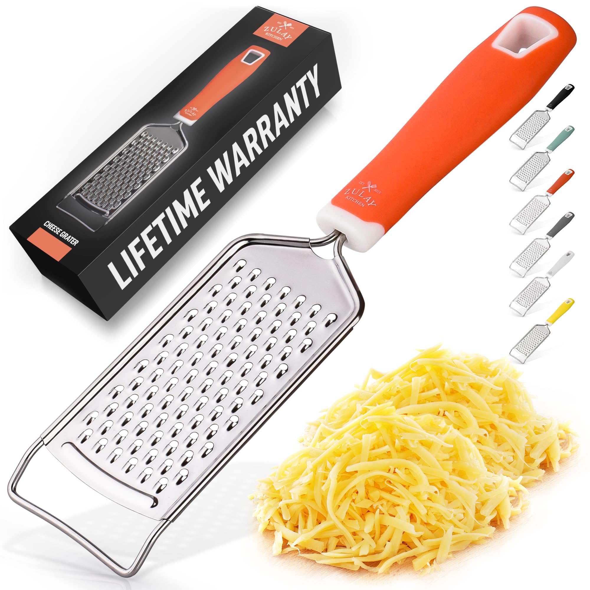 Zulay Kitchen Professional Cheese Grater Stainless Steel - Durabl by Zulay Kitchen - Angle View 8