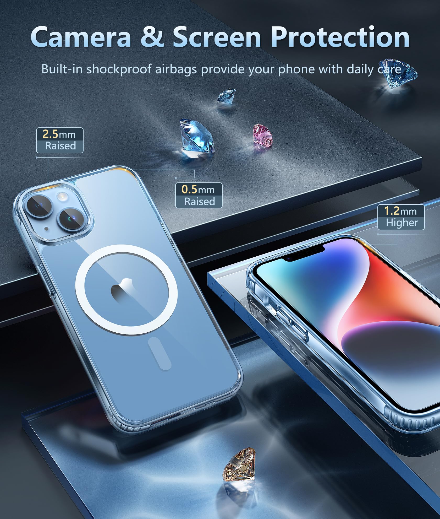 FNTCASE for iPhone 14 Plus Case Compatible with Magsafe Clear... - FNTCASE Official Product View 6