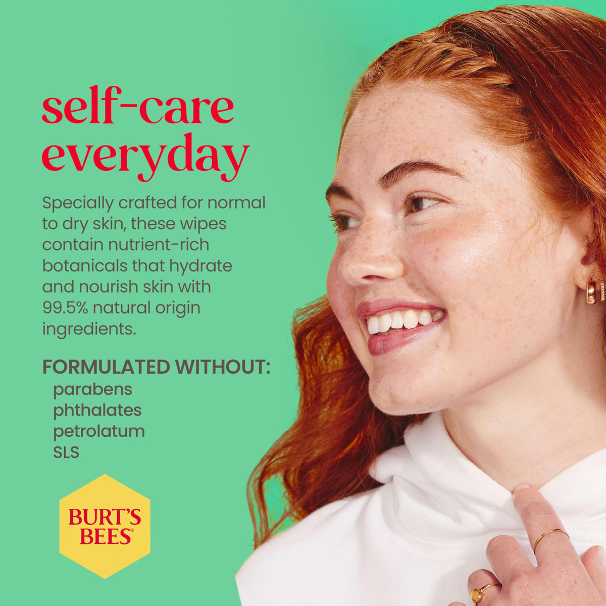 Burt s Bees Cucumber and Mint Face Wipes Refreshing Makeup - Burt's Bees Official Imagery - 5