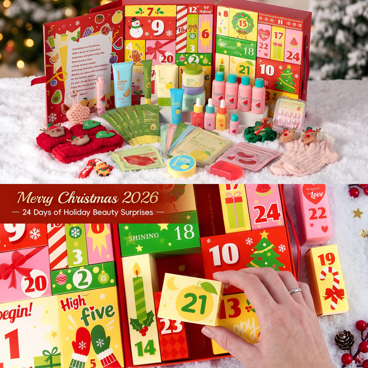 Fruit Skincare Advent Calendars 2026 Facial Body Care Gift - QUIYUM Official Imagery - 6