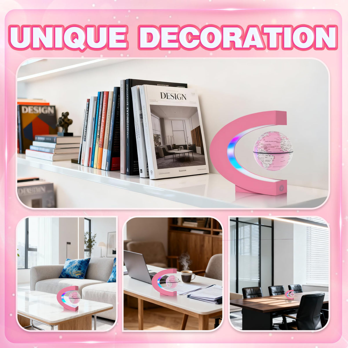 Magnetic Levitation Floating Globes with LED Lights C Frame - Flagest Official Imagery - 6