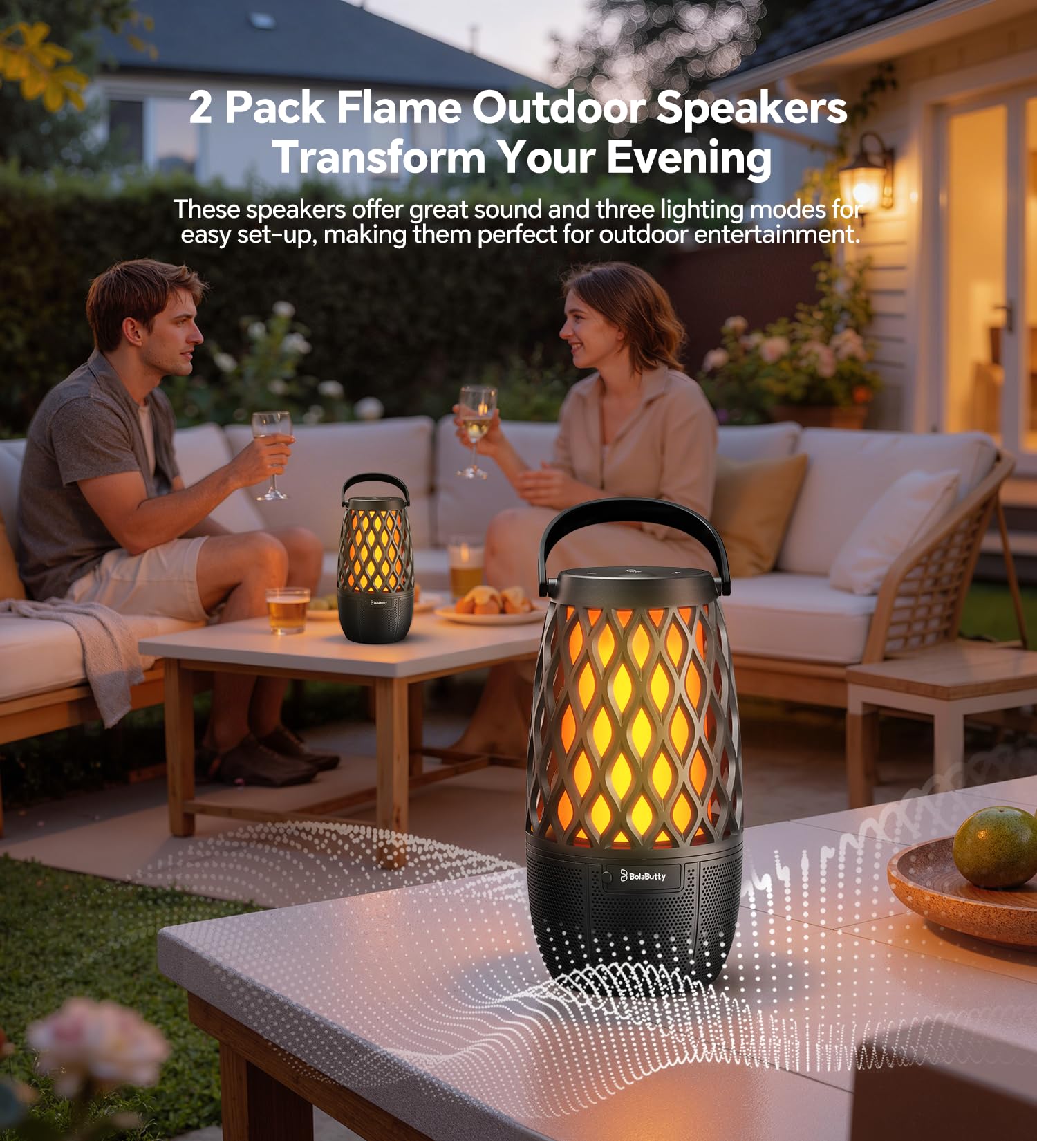 BolaButty Outdoor Speakers with Ligths Gifts for Men Multi-Sync u - BolaButty Official Product View 2