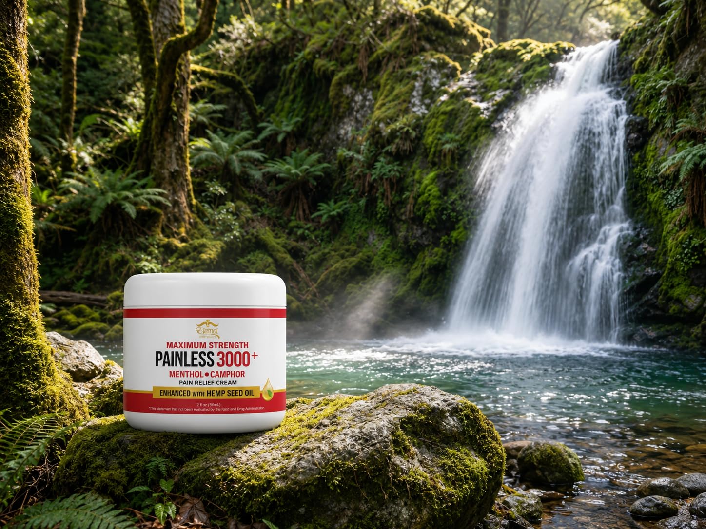 Cream 3000 Super Concentrated Topical Cream with Menthol & Camphor, Cooling/Warming Sensation, Non-Greasy, 2 fl oz (60 mL)
