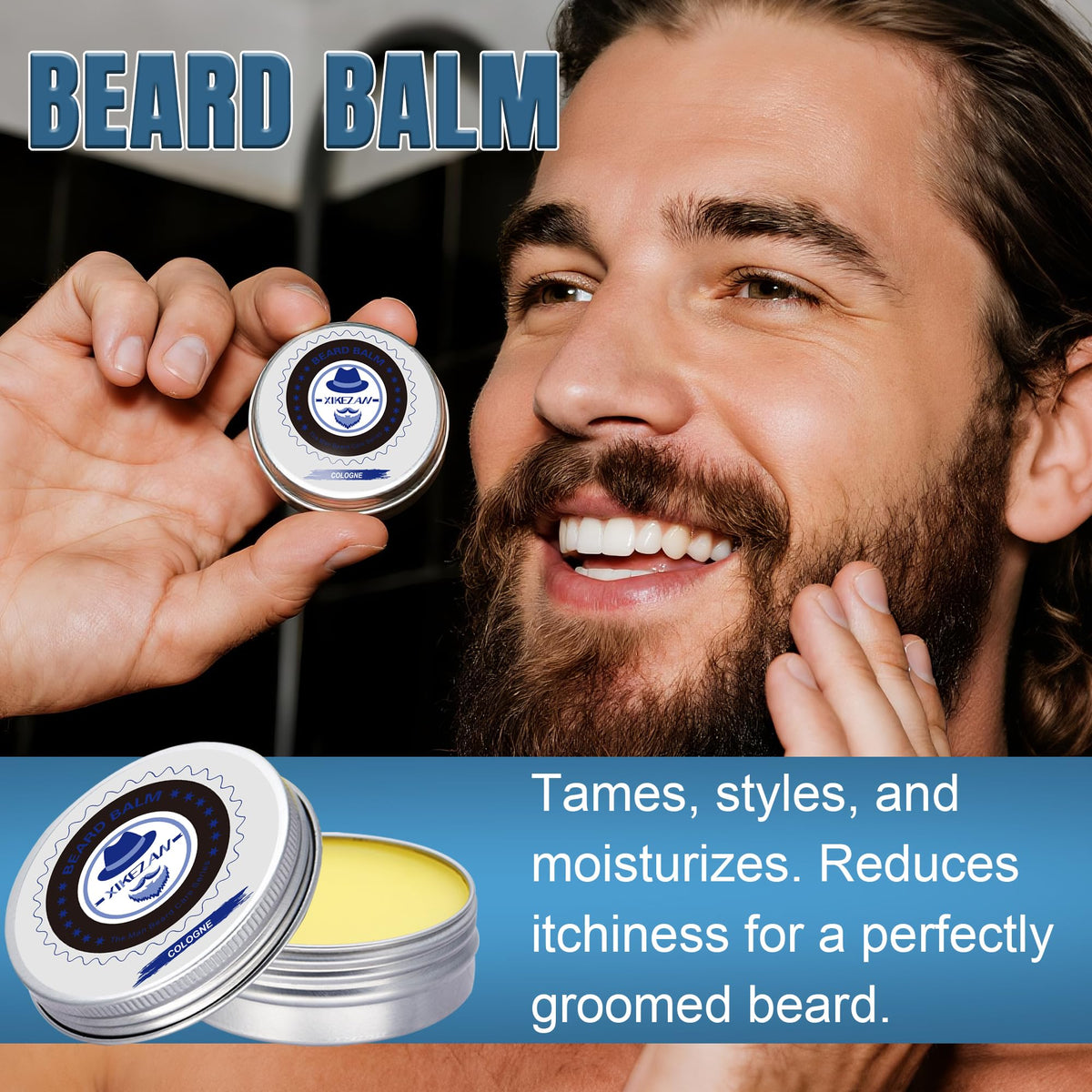 XIKEZAN Beard Kit for Men Grooming Care w Cologne Soften - XIKEZAN Official Imagery - 7