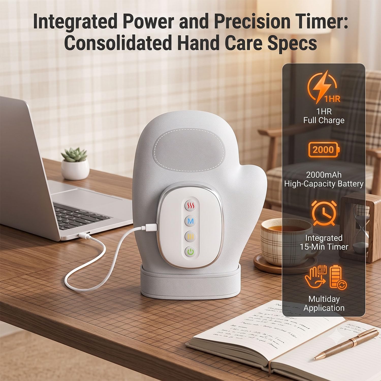 CARYWON CARYOWN Cordless Hand Massager with Heat and Compression - View 5