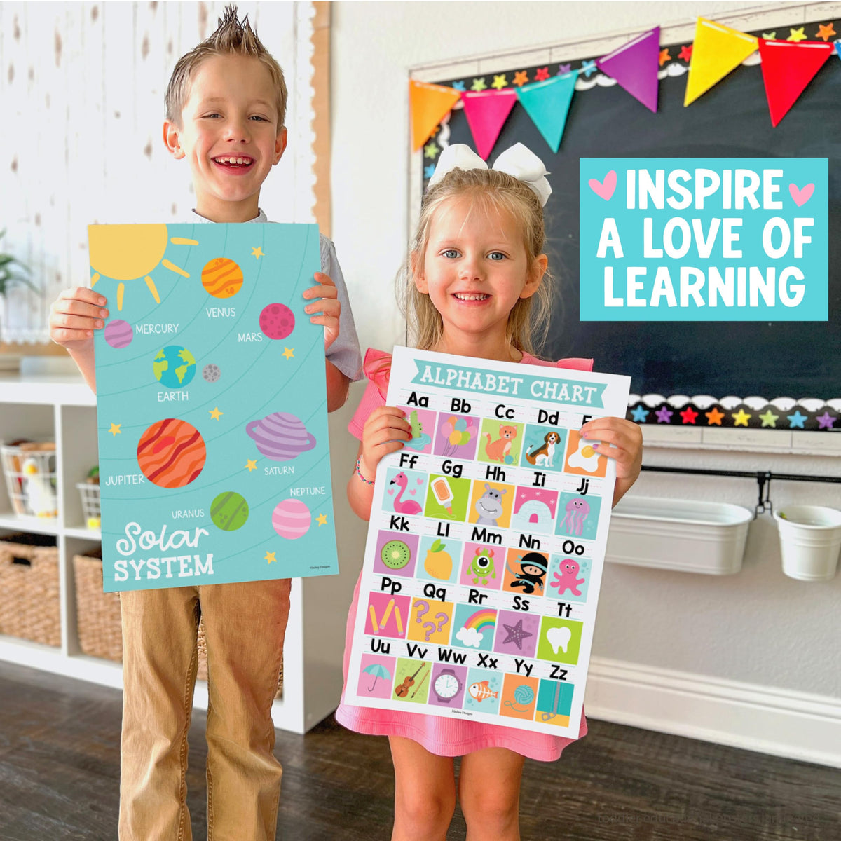 16 Laminated Toddler Learning Posters 1 3 for Preschool - Hadley Designs Official Imagery - 6