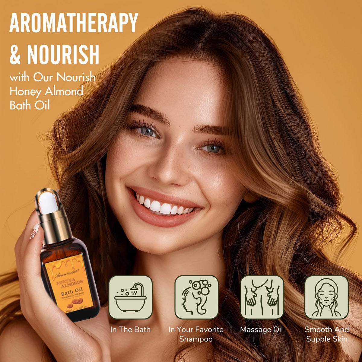 Gift Baskets for Women 13pcs Honey Almond Bath and Body Gift - ArioseMonde Official Imagery - 8