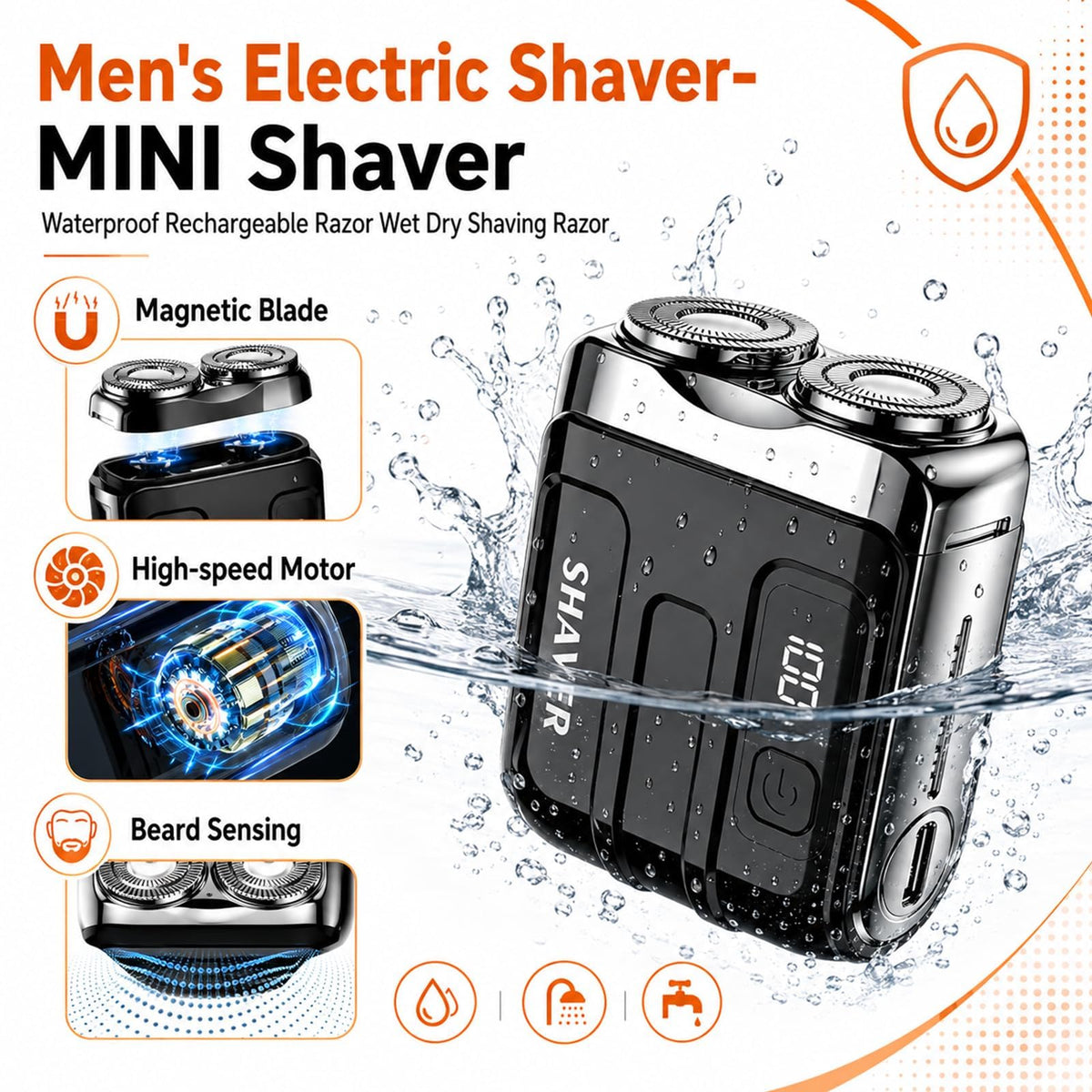 2026 New Portable Mini Electric Shaver for Men Compact Dual - DOUNIU Official Imagery - 6