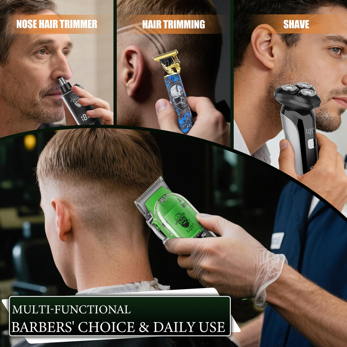 Hair Clippers for Men 4 Pcs Professional Cordless - LQT Official Imagery - 3